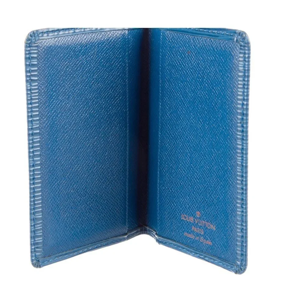 VTG Louis Vuitton Blue Epi Card Case Wallet 90’s